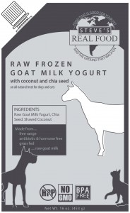 Steve's Real Food Goat's Milk Yogurt for Dogs and cats